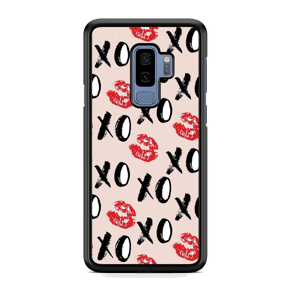 Lips and Xoxo Samsung Galaxy S9 Plus Case-Rubber Black (2D Case)-Oxvistore