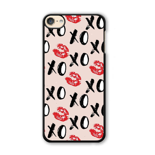 Lips and Xoxo iPod Touch 6 Case-Plastic Black (2D Case)-Oxvistore