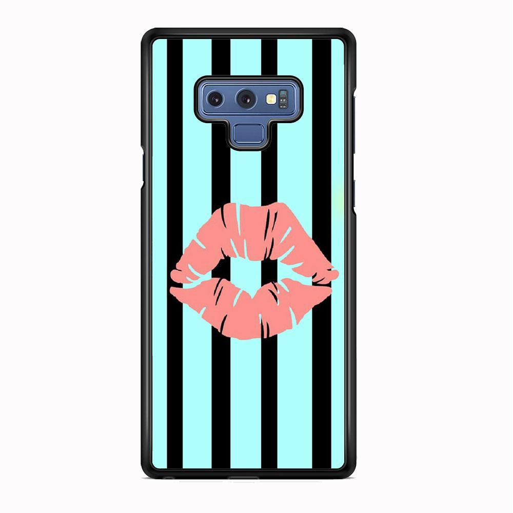 Lips at Strip Samsung Galaxy Note 9 Case-Rubber Black (2D Case)-Oxvistore