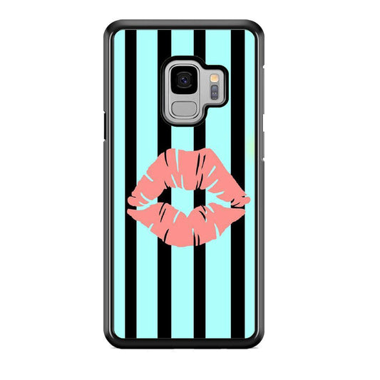 Lips at Strip Samsung Galaxy S9 Case-Rubber Black (2D Case)-Oxvistore