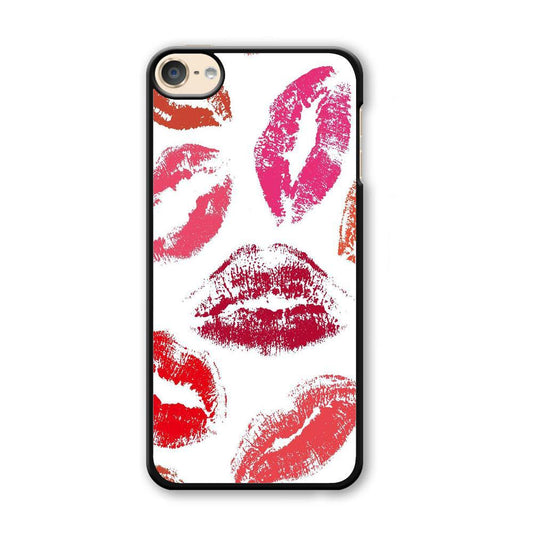 Lips with Kiss iPod Touch 6 Case-Plastic Black (2D Case)-Oxvistore