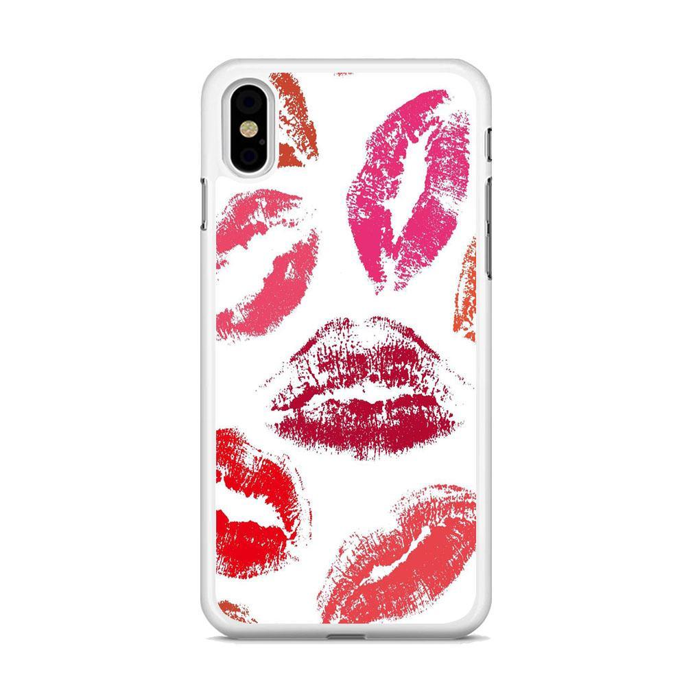 Lips with Kiss iPhone X Case-Oxvistore