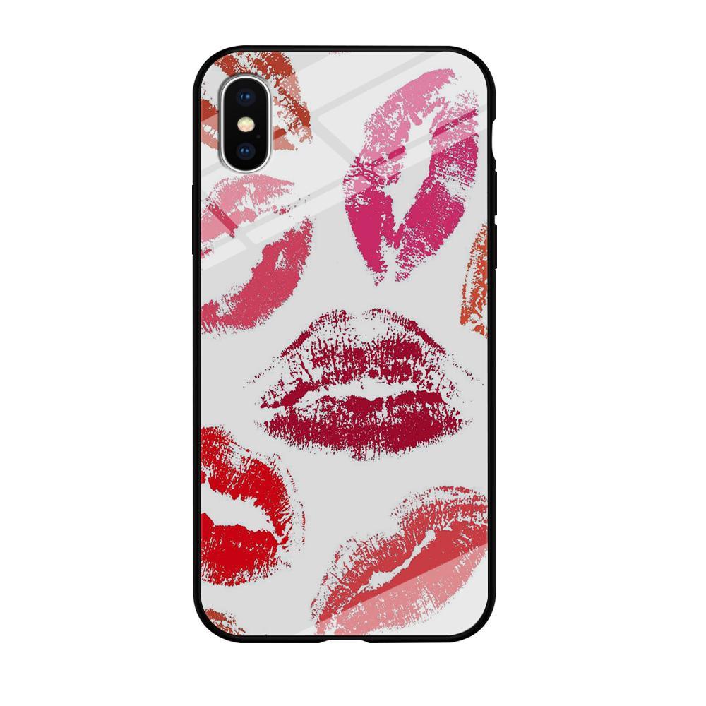 Lips with Kiss iPhone X Case-Oxvistore