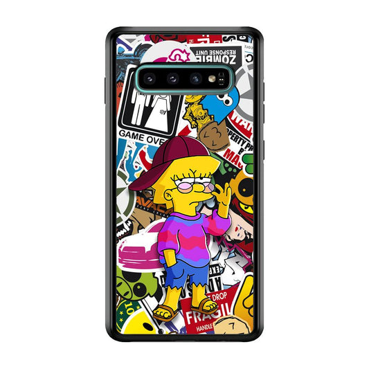 Lisa Simpson Relax and Grown-Up Samsung Galaxy S10 Case-Oxvistore