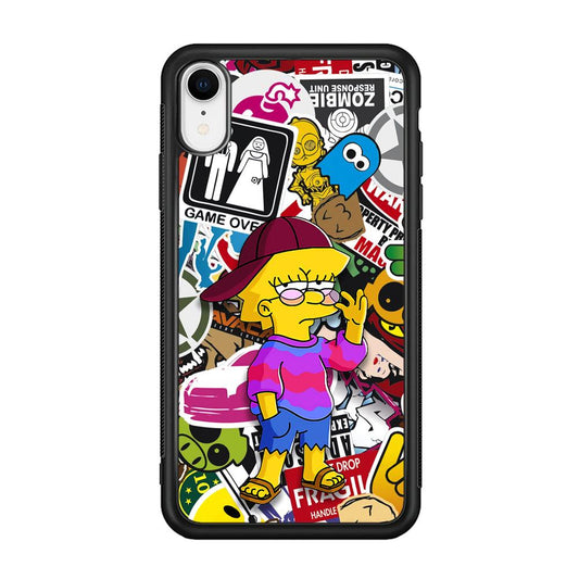 Lisa Simpson Relax and Grown-Up iPhone XR Case-Rubber Black (2D Case)-Oxvistore