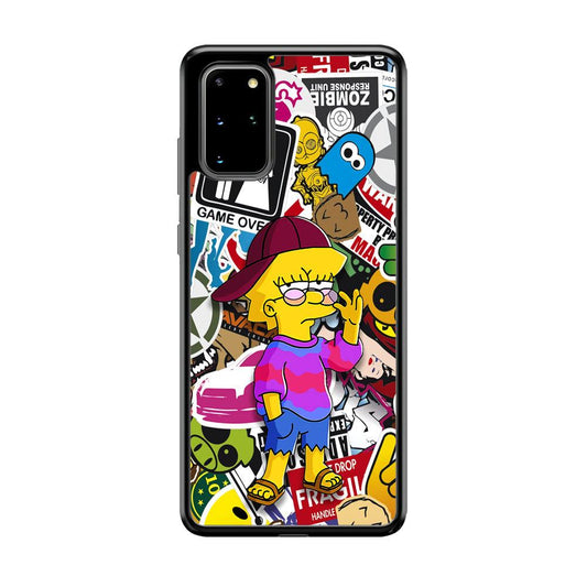 Lisa Simpson Relax and Grown-Up Samsung Galaxy S20 Plus Case-Rubber Black (2D Case)-Oxvistore