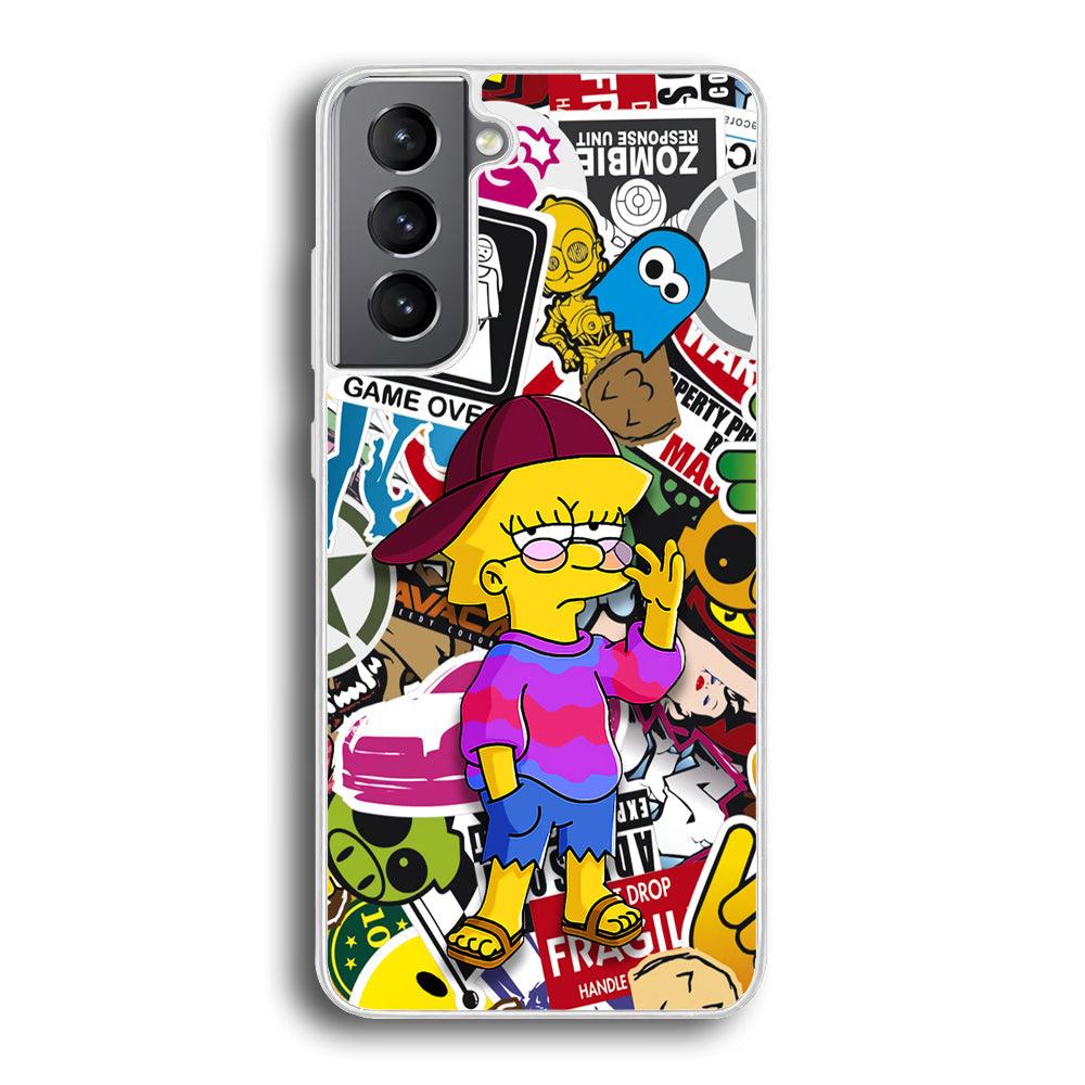 Lisa Simpson Relax and Grown-Up Samsung Galaxy S21 Plus Case-Oxvistore