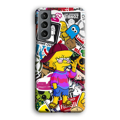 Lisa Simpson Relax and Grown-Up Samsung Galaxy S21 Case-Oxvistore