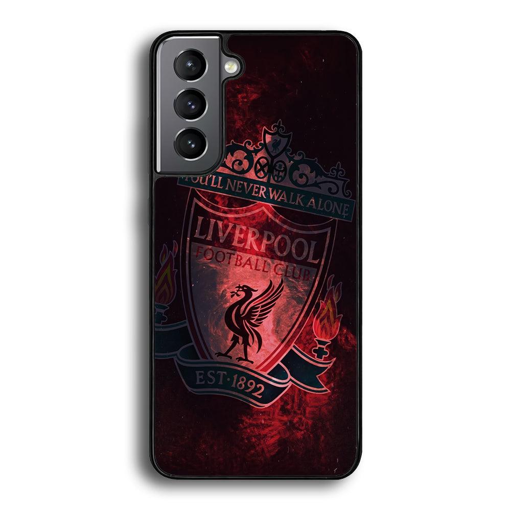 Liverpool Red Moon Illumination Samsung Galaxy S22 Plus Case-Rubber Black (2D Case)-Oxvistore