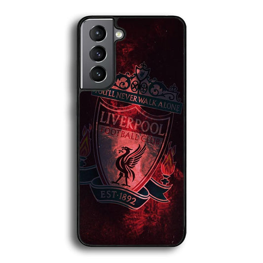 Liverpool Red Moon Illumination Samsung Galaxy S24 Case-Rubber Black (2D Case)-Oxvistore