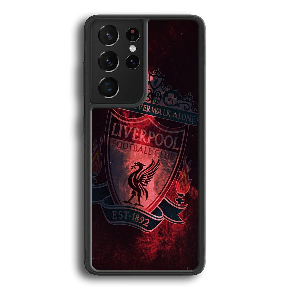 Liverpool Red Moon Illumination Samsung Galaxy S24 Ultra Case-Rubber Black (2D Case)-Oxvistore
