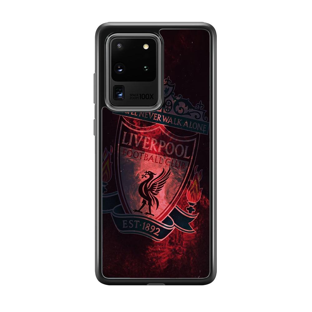 Liverpool Red Moon Illumination Samsung Galaxy S20 Ultra Case-Rubber Black (2D Case)-Oxvistore