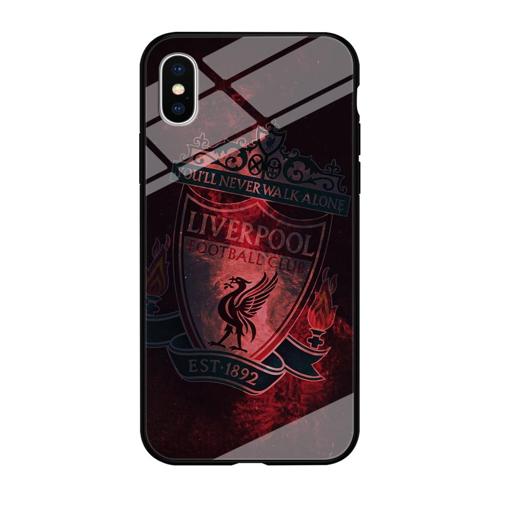 Liverpool Red Moon Illumination iPhone X Case-Oxvistore