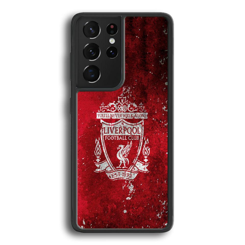 Liverpool Signature on The Wall Samsung Galaxy S21 Ultra Case-Rubber Black (2D Case)-Oxvistore