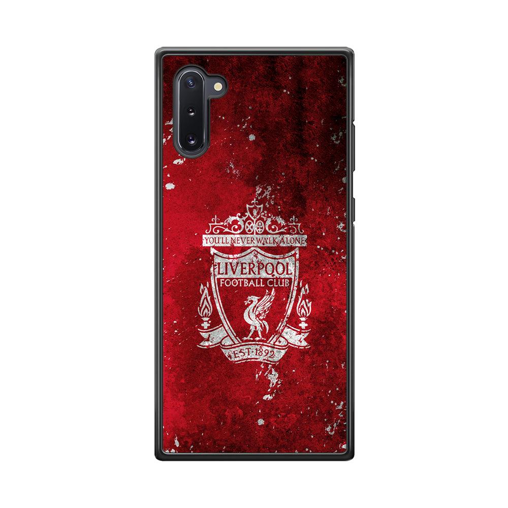 Liverpool Signature on The Wall Samsung Galaxy Note 10 Case-Rubber Black (2D Case)-Oxvistore