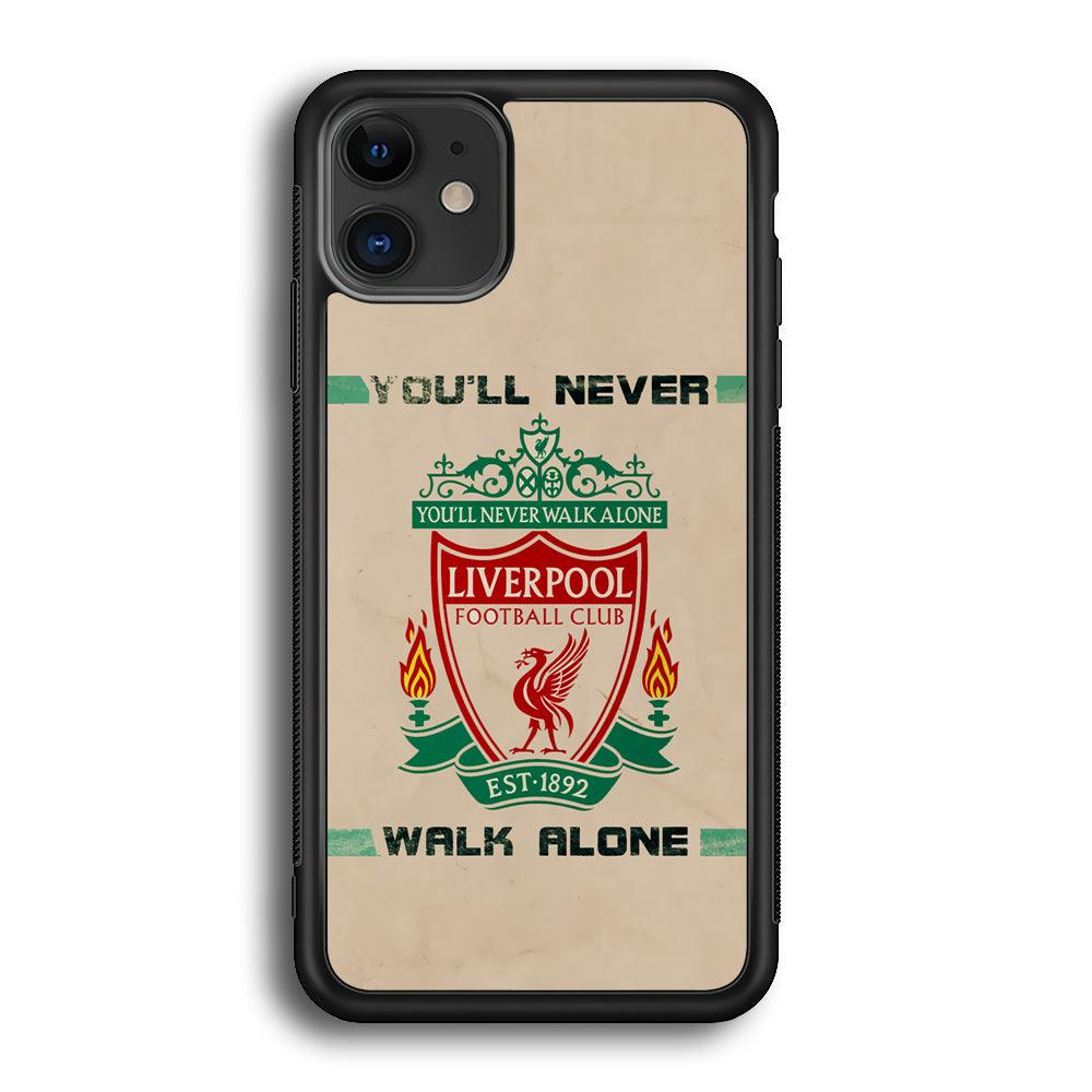 Liverpool Vintage Paper Poster iPhone 11 Case-Rubber Black (2D Case)-Oxvistore