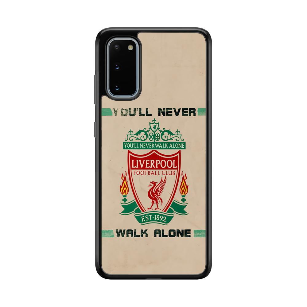 Liverpool Vintage Paper Poster Samsung Galaxy S20 Case-Rubber Black (2D Case)-Oxvistore