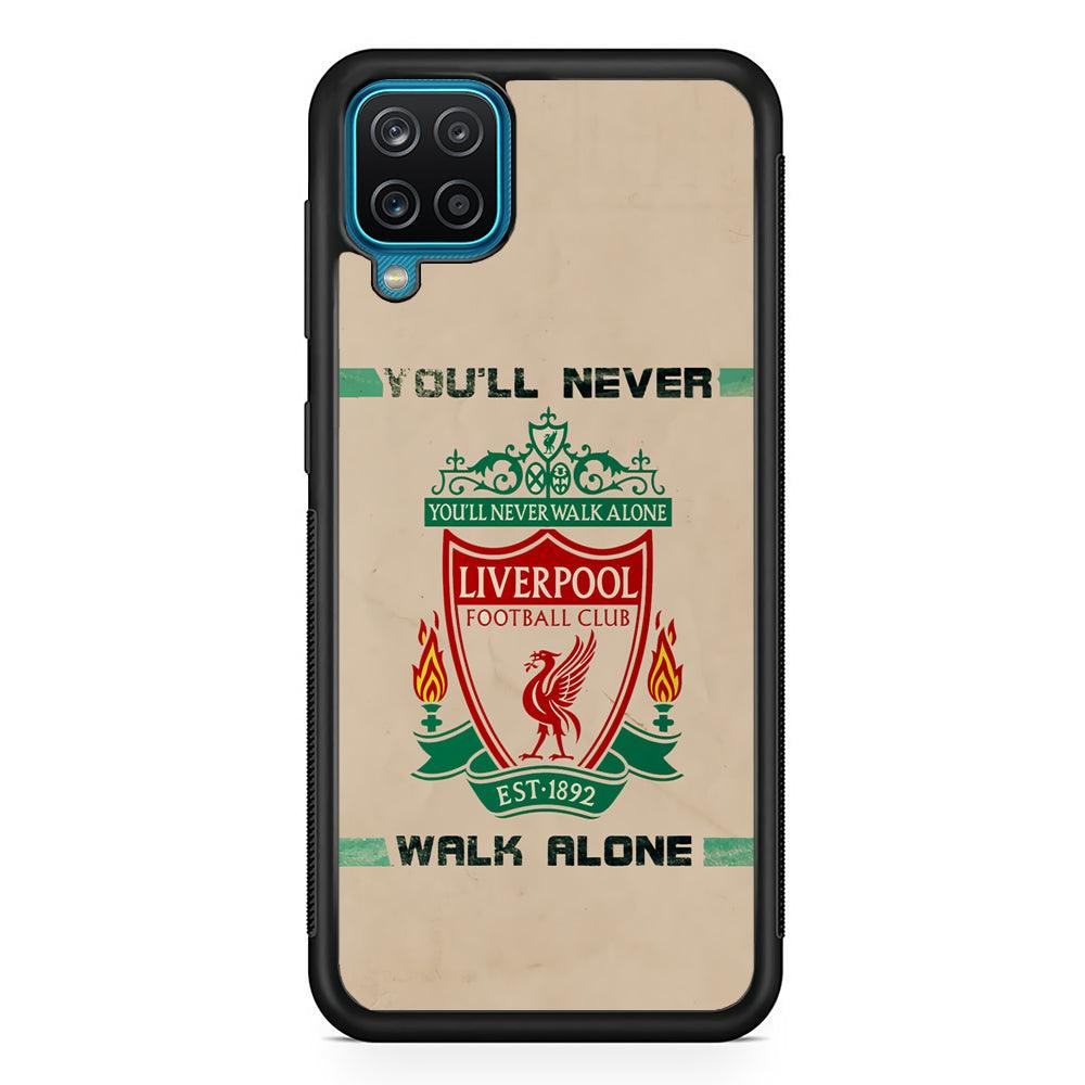 Liverpool Vintage Paper Poster Samsung Galaxy A12 Case-Rubber Black (2D Case)-Oxvistore