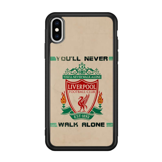 Liverpool Vintage Paper Poster iPhone X Case-Rubber Black (2D Case)-Oxvistore