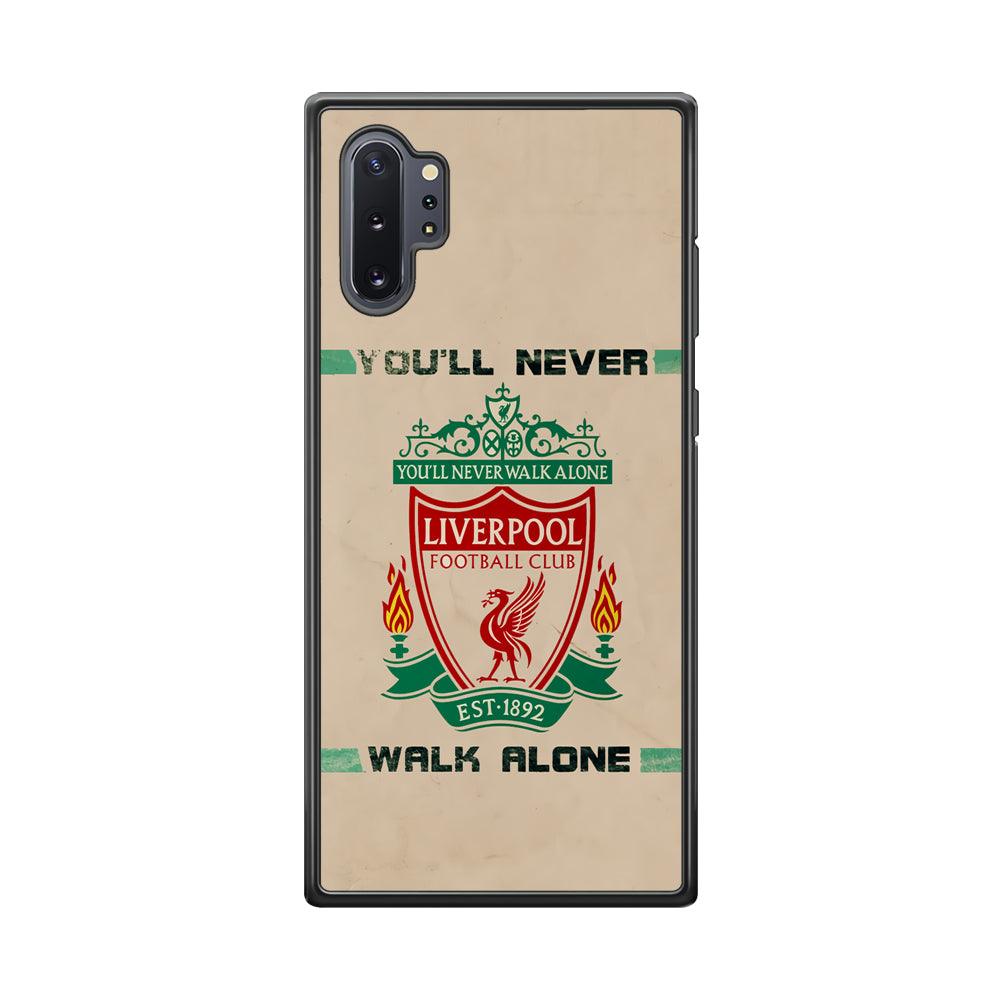 Liverpool Vintage Paper Poster Samsung Galaxy Note 10 Plus Case-Rubber Black (2D Case)-Oxvistore