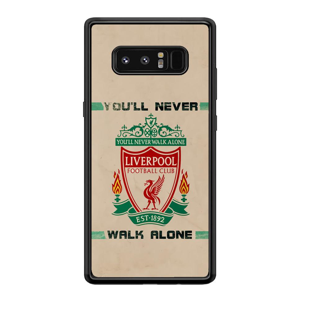 Liverpool Vintage Paper Poster Samsung Galaxy Note 8 Case-Rubber Black (2D Case)-Oxvistore