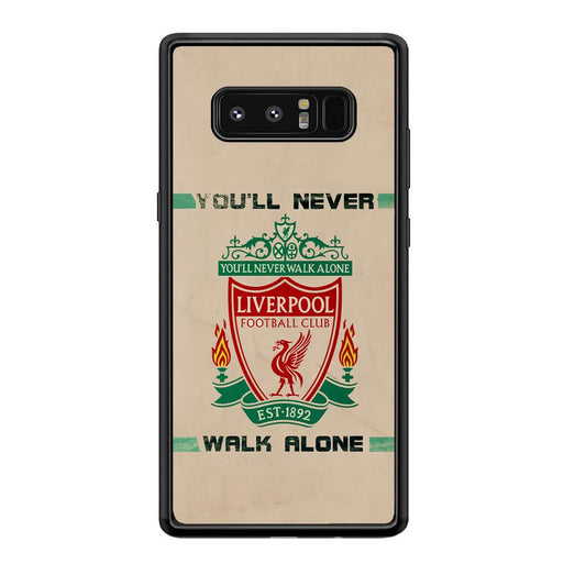Liverpool Vintage Paper Poster Samsung Galaxy Note 8 Case-Rubber Black (2D Case)-Oxvistore