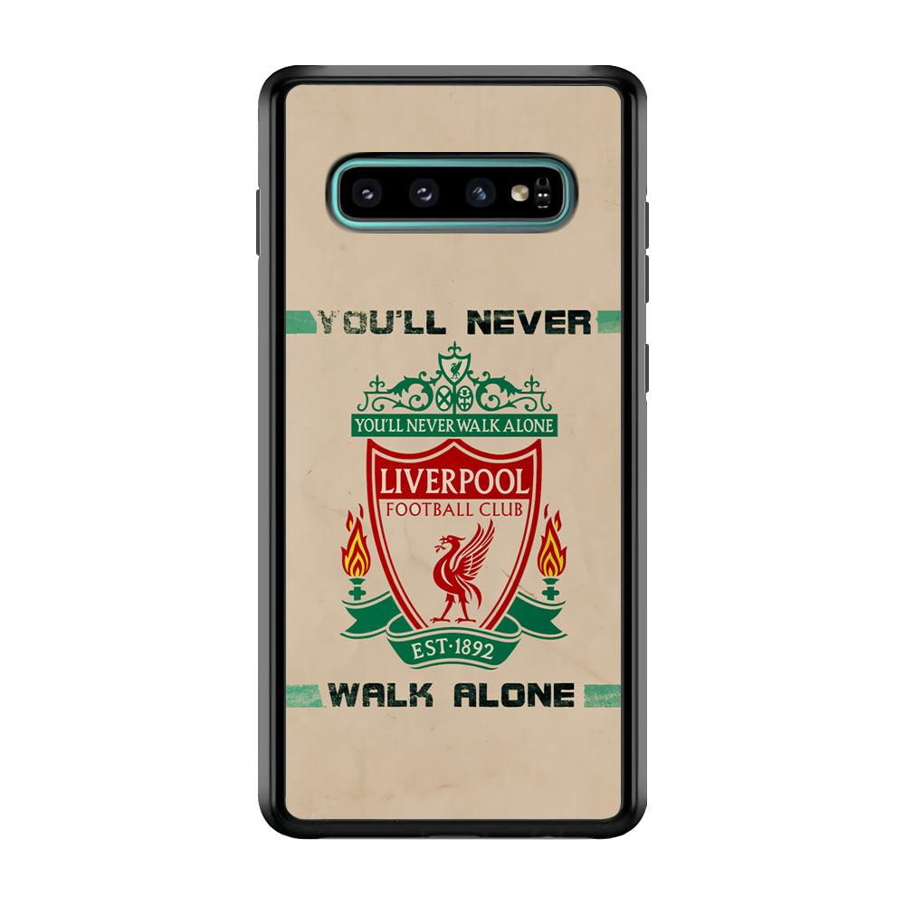 Liverpool Vintage Paper Poster Samsung Galaxy S10 Case-Rubber Black (2D Case)-Oxvistore