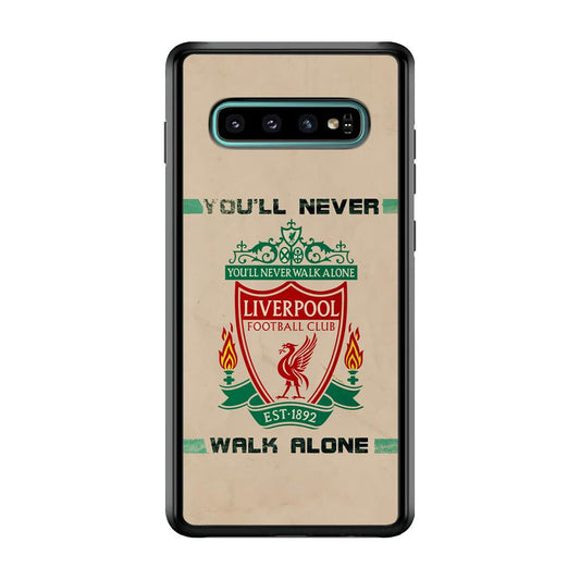 Liverpool Vintage Paper Poster Samsung Galaxy S10 Case-Rubber Black (2D Case)-Oxvistore