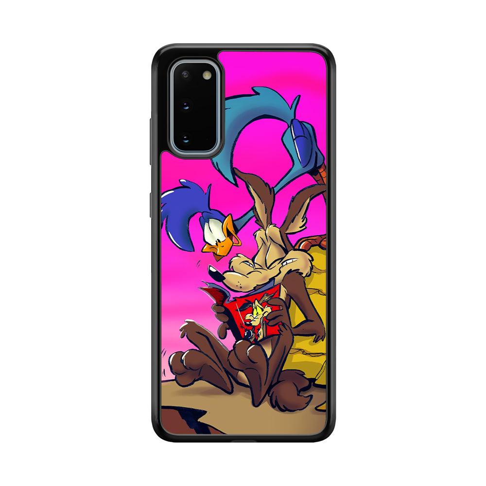 Looney Tunes Catch Road Runner Samsung Galaxy S20 Case-Rubber Black (2D Case)-Oxvistore