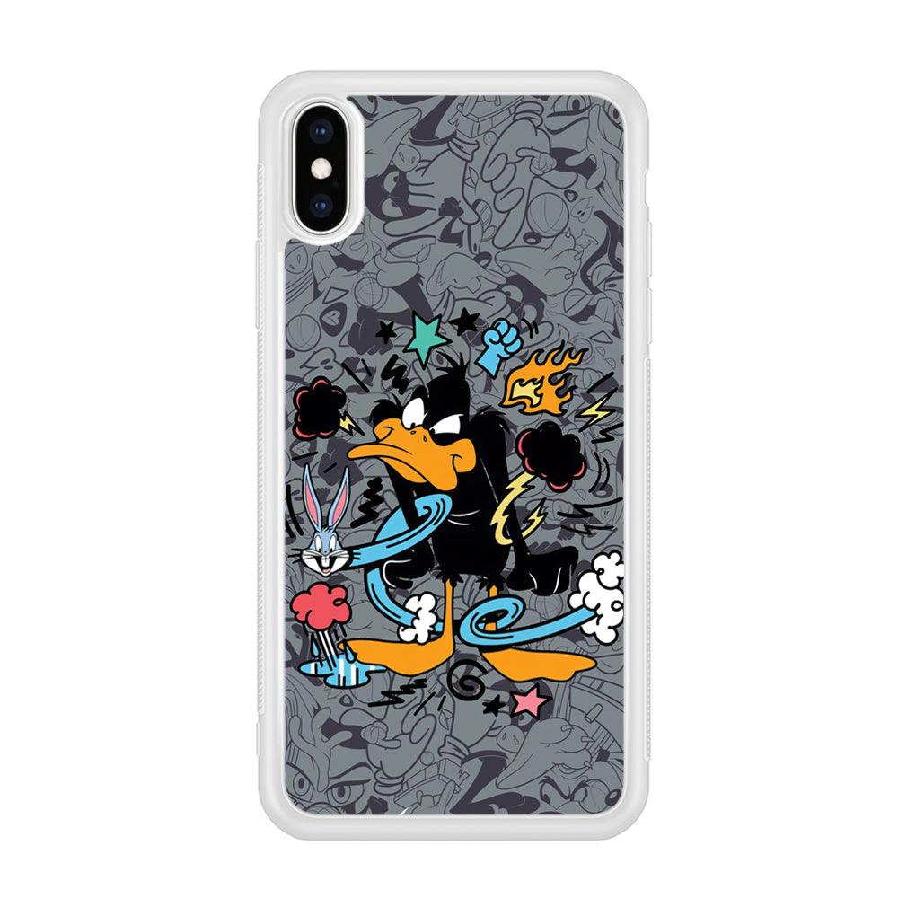 Looney Tunes Daffy in Anger iPhone X Case-Oxvistore