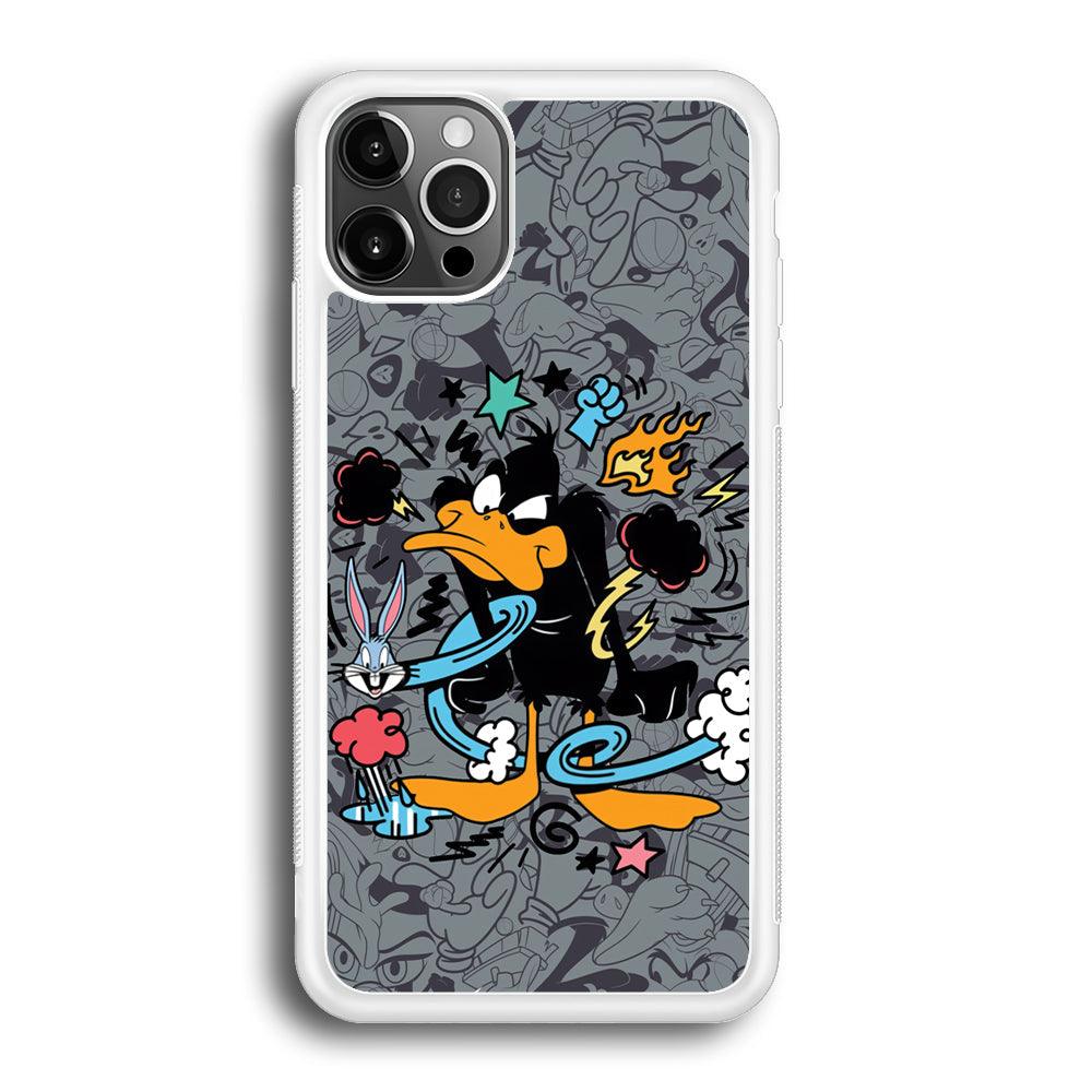 Looney Tunes Daffy in Anger iPhone 12 Pro Case-Oxvistore