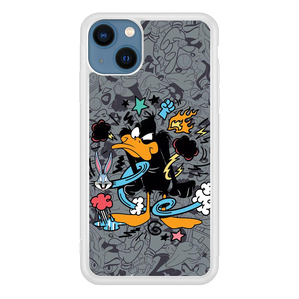 Looney Tunes Daffy in Anger iPhone 15 Plus Case-Oxvistore