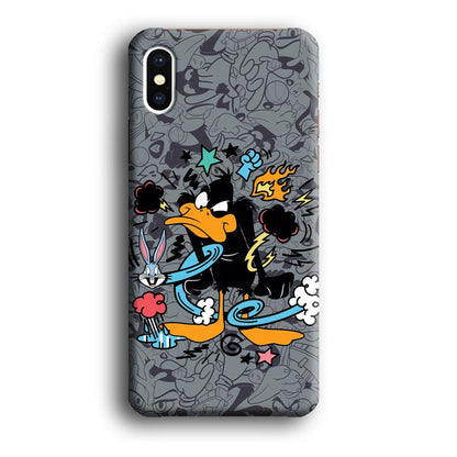 Looney Tunes Daffy in Anger iPhone X Case-Oxvistore