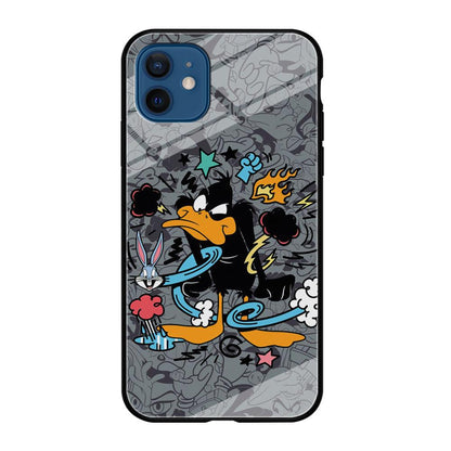 Looney Tunes Daffy in Anger iPhone 12 Case-Oxvistore