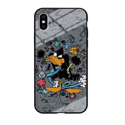 Looney Tunes Daffy in Anger iPhone X Case-Oxvistore