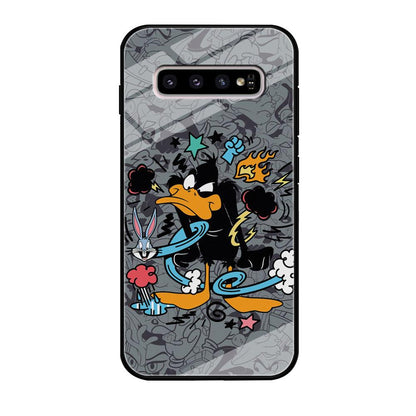 Looney Tunes Daffy in Anger Samsung Galaxy S10 Plus Case-Oxvistore