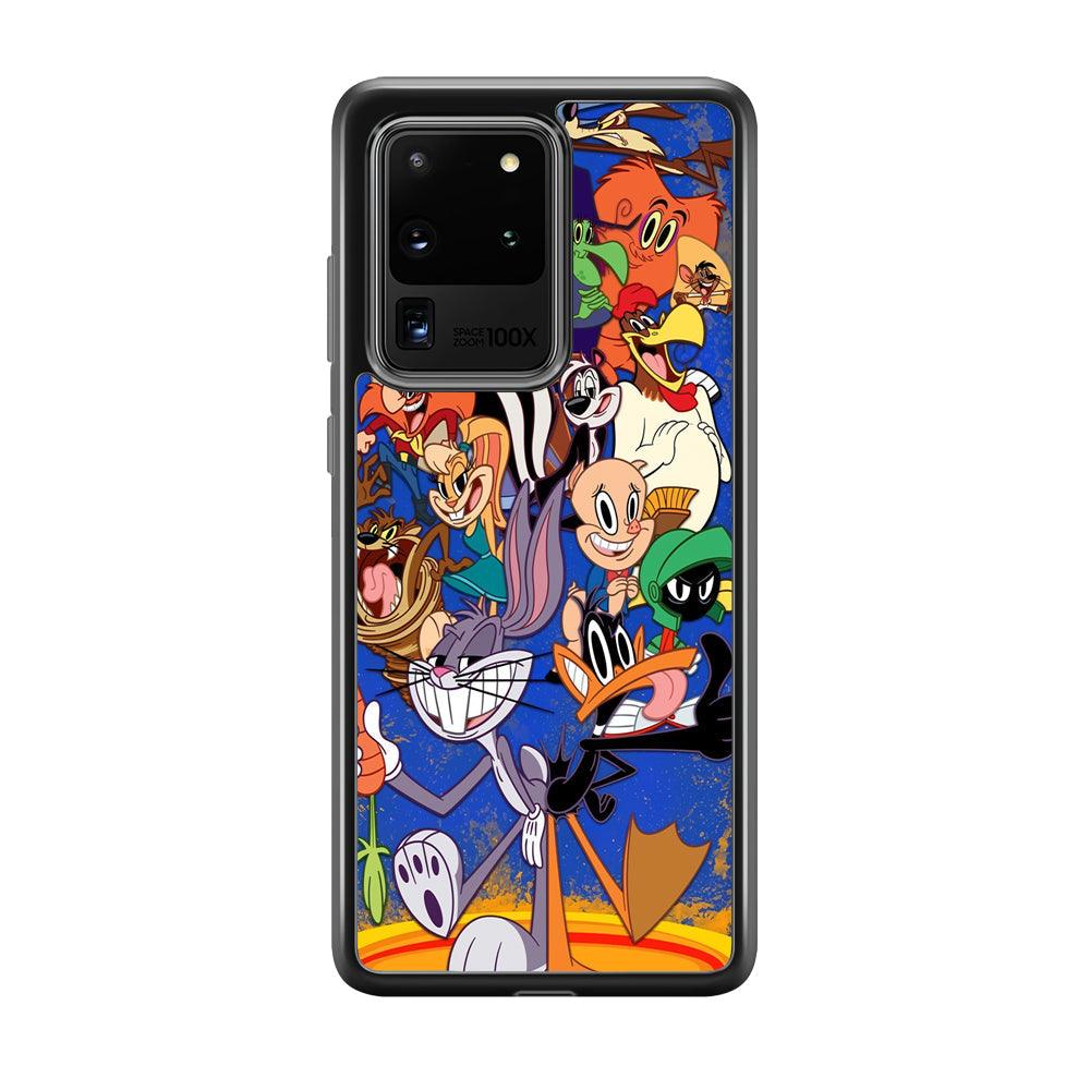 Looney Tunes Opportunity in a Pinch Samsung Galaxy S20 Ultra Case-Rubber Black (2D Case)-Oxvistore