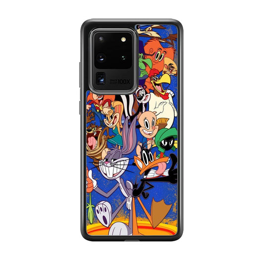 Looney Tunes Opportunity in a Pinch Samsung Galaxy S20 Ultra Case-Rubber Black (2D Case)-Oxvistore