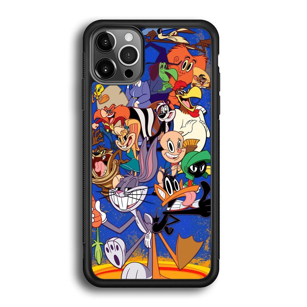 Looney Tunes Opportunity in a Pinch iPhone 12 Pro Max Case-Rubber Black (2D Case)-Oxvistore