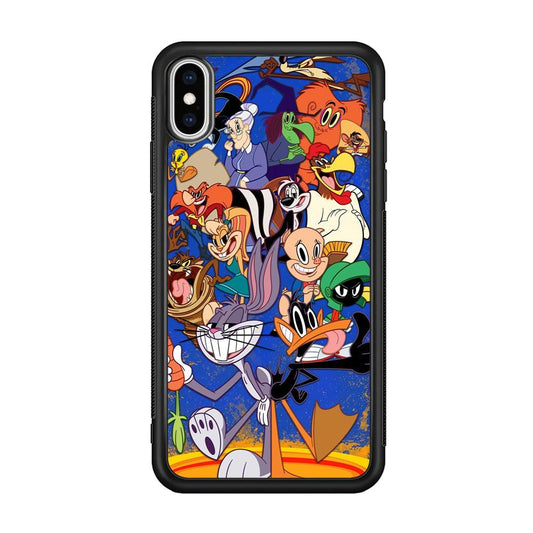 Looney Tunes Opportunity in a Pinch iPhone XS Case-Rubber Black (2D Case)-Oxvistore