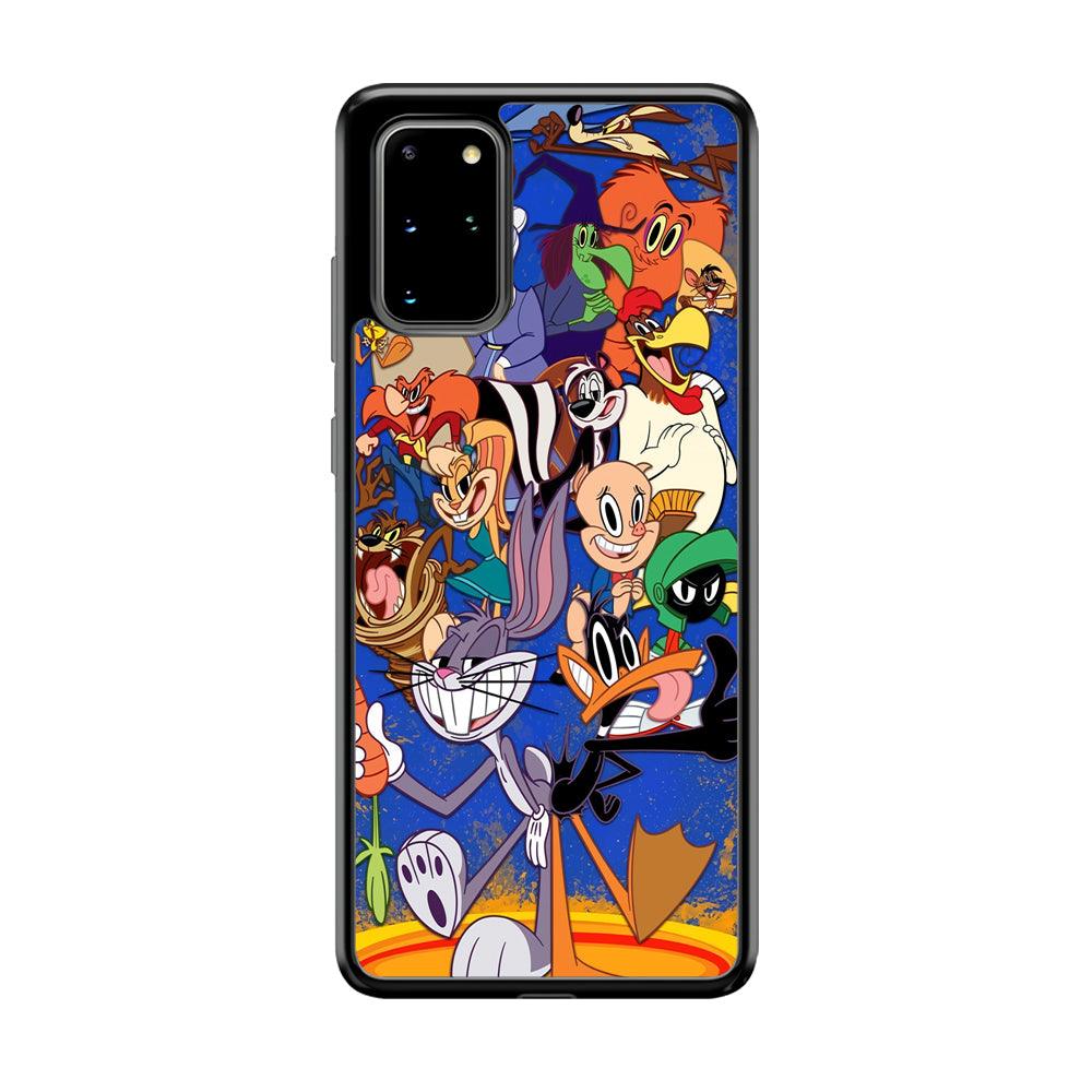 Looney Tunes Opportunity in a Pinch Samsung Galaxy S20 Plus Case-Rubber Black (2D Case)-Oxvistore