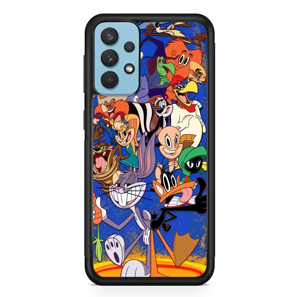 Looney Tunes Opportunity in a Pinch Samsung Galaxy A32 Case-Rubber Black (2D Case)-Oxvistore