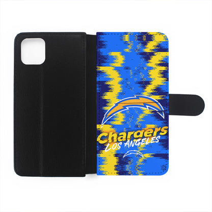 Los Angeles Chargers Abstract Color Flip Wallet Phone Case