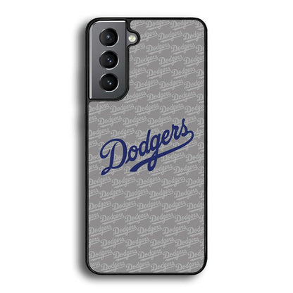 Los Angeles Dodgers Grey Patern Word Samsung Galaxy S21 Plus Case-Oxvistore