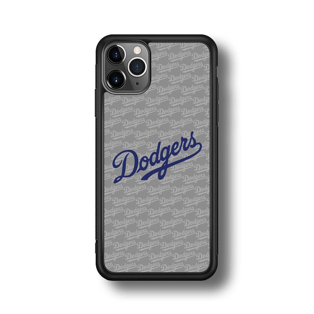 Los Angeles Dodgers Grey Patern Word iPhone 11 Pro Case-Oxvistore