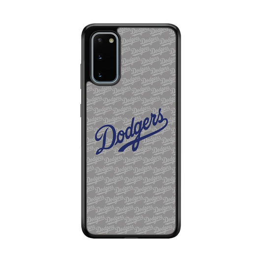 Los Angeles Dodgers Grey Patern Word Samsung Galaxy S20 Case-Oxvistore