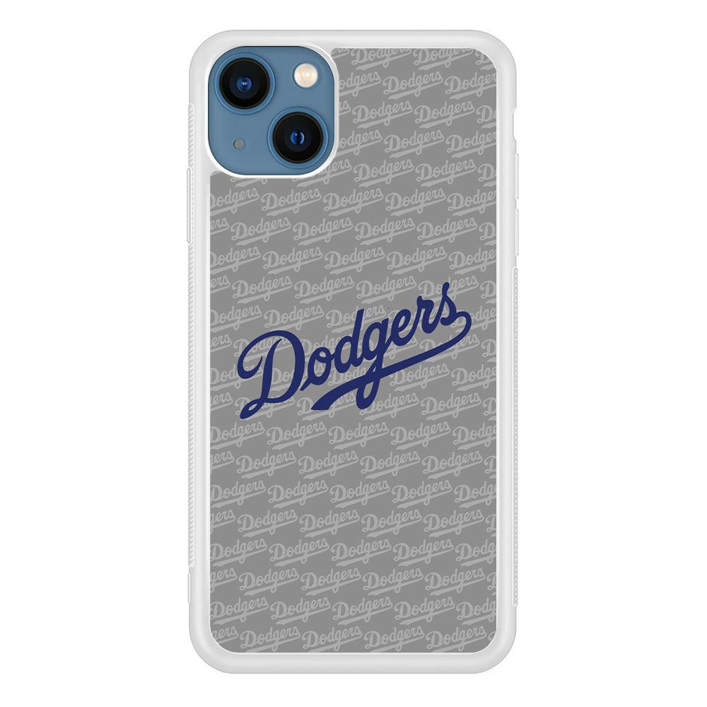 Los Angeles Dodgers Grey Patern Word iPhone 13 Case-Oxvistore