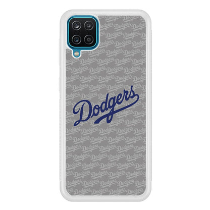 Los Angeles Dodgers Grey Patern Word Samsung Galaxy A12 Case-Oxvistore