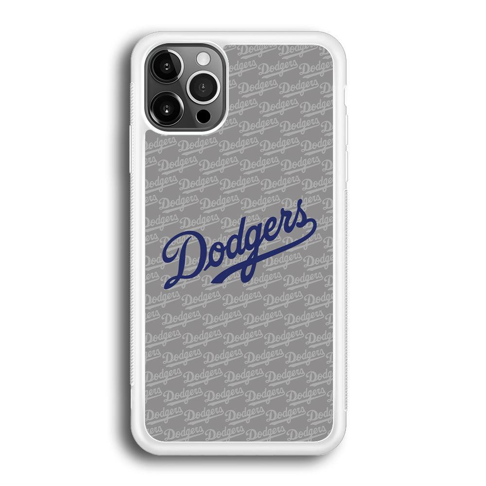 Los Angeles Dodgers Grey Patern Word iPhone 12 Pro Max Case-Oxvistore