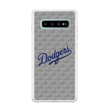 Los Angeles Dodgers Grey Patern Word Samsung Galaxy S10 Case-Oxvistore